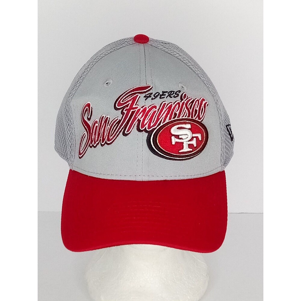 Vintage New Era 39Thirty San Francisco 49ers NFL Stretch Fit Hat Cap Med Lrg Euc